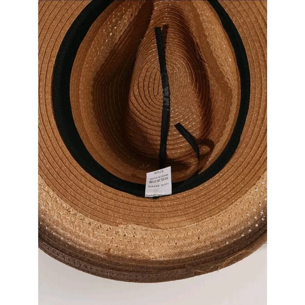 Chain & Tassel Decor Straw Hat